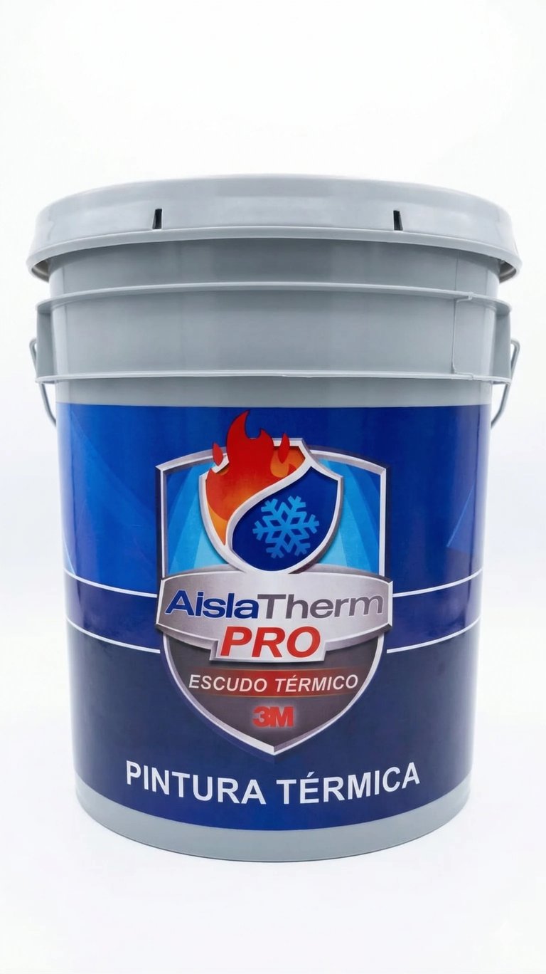 AislaTherm PRO thermal paint bucket with blue label and gray lid against white background